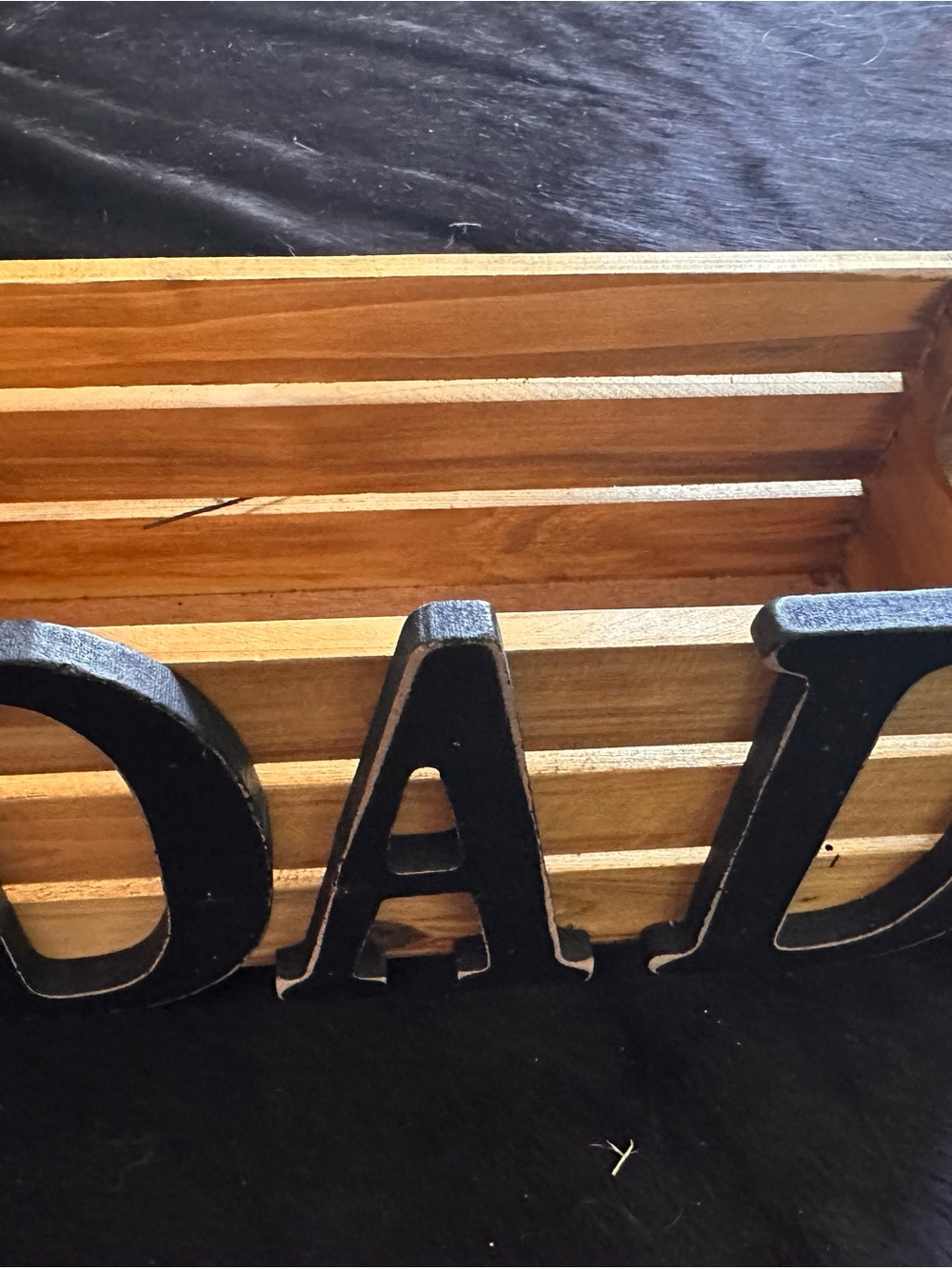 Black Wooden 'DAD' Decorative Crate - Home Bath Accent